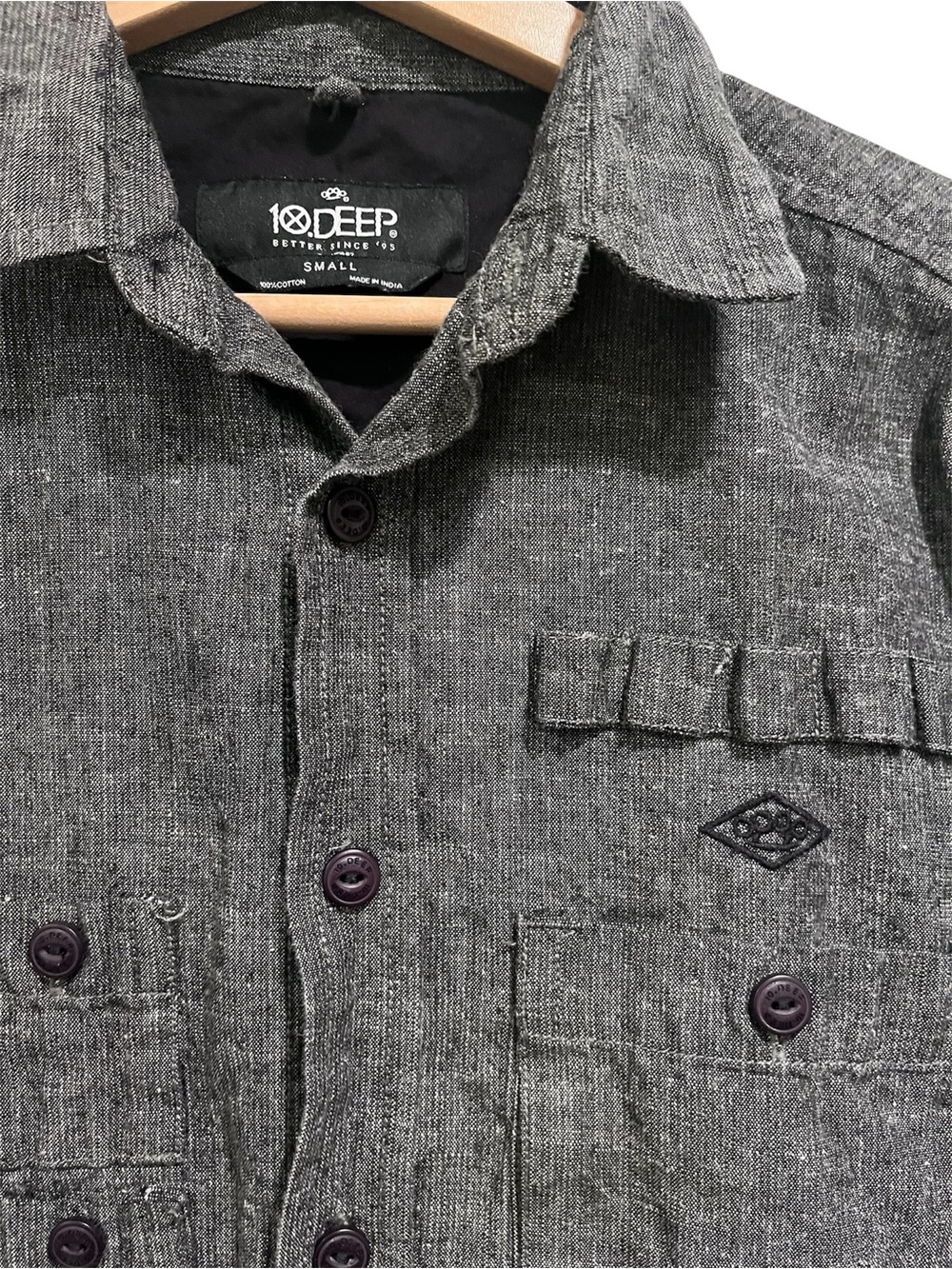 10.Deep Button-Up Shirt - Picture 2 of 4